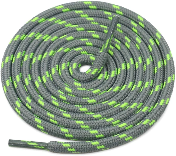 GRAH SANGRAH® 3 Pair (1 Pair Per Single Color) Shoelaces for Hiking Shoes, Walking Sneakers, Climbing, Work Boot, Running, Casual, Sport Shoes (SL-201-211-212) - 120 cm, Grey Green_Grey Black_Army Green Brown